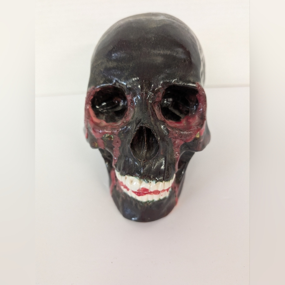 Vintage Skull Art Sculpture Handmade